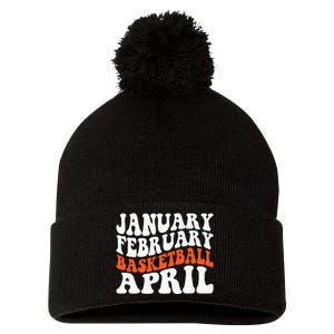 Creative January February Basketball April Basketball Gamer Pom Pom 12in Knit Beanie