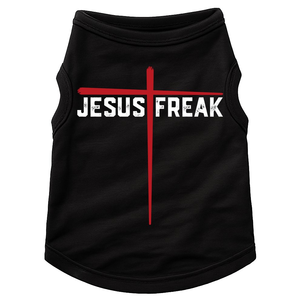 Christian Jesus Freak Red Cross Doggie Tank