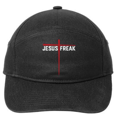 Christian Jesus Freak Red Cross 7-Panel Snapback Hat