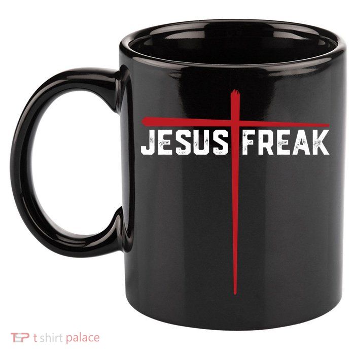 Christian Jesus Freak Red Cross 11oz C Handle Ceramic Mug