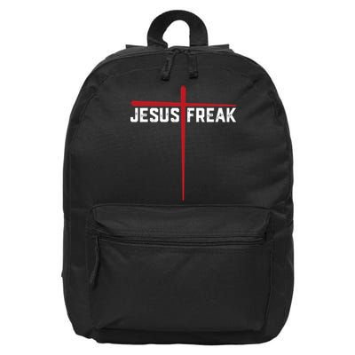 Christian Jesus Freak Red Cross 16 in Basic Backpack