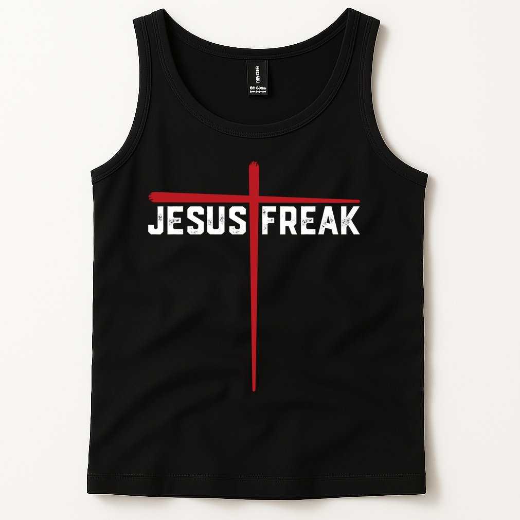 Christian Jesus Freak Red Cross Tank Top