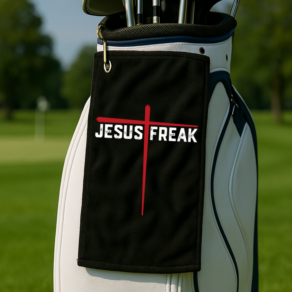 Christian Jesus Freak Red Cross Golf Towel