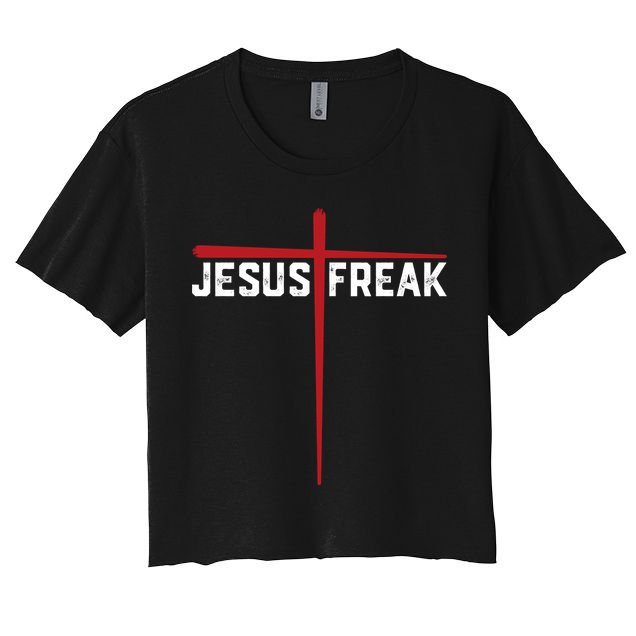 Christian Jesus Freak Red Cross Crop Top