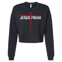 Christian Jesus Freak Red Cross Cropped Pullover Crew