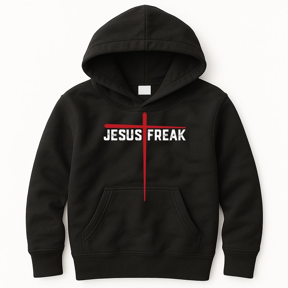Christian Jesus Freak Red Cross Kids Hoodie