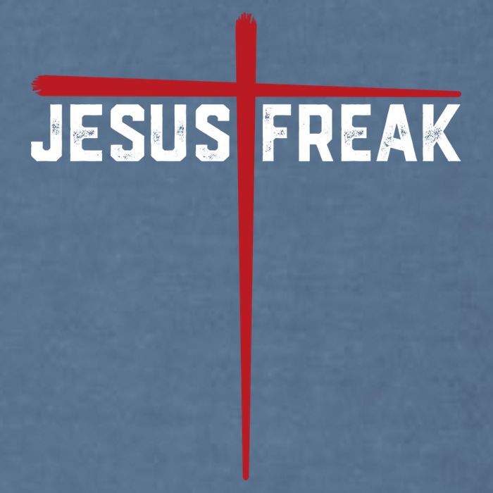 Christian Jesus Freak Red Cross Garment-Dyed Sweatshirt