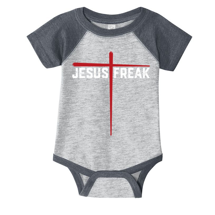 Christian Jesus Freak Red Cross Infant Baby Jersey Bodysuit