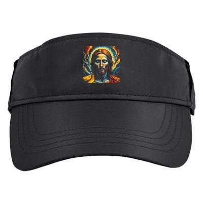 Christian Jesus Fire and Water Colorful Art  Adult Drive Performance Visor