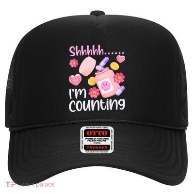 Cute Job Funny Pharm Tech Pharmacist Humor Pharmacy Great Gift High Crown Mesh Back Trucker Hat