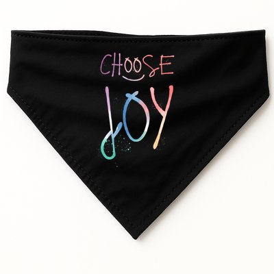 Choose Joy Gift Happy Motivational Gift USA-Made Doggie Bandana