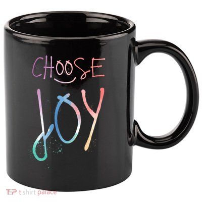 Choose Joy Gift Happy Motivational Gift 11oz C Handle Ceramic Mug