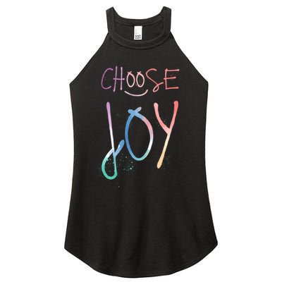 Choose Joy Gift Happy Motivational Gift Women's Perfect Tri Rocker Tank