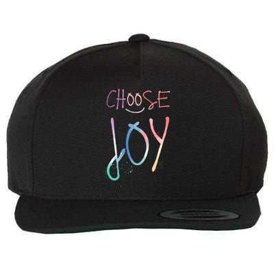 Choose Joy Gift Happy Motivational Gift Wool Snapback Cap