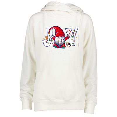 Christmas Joy Gnome Christmas Womens Funnel Neck Pullover Hood