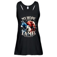 Christian Jesus God Elephant Donkey My Hope Is In The Lamb Ladies Essential Flowy Tank