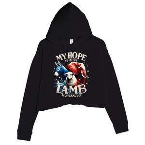 Christian Jesus God Elephant Donkey My Hope Is In The Lamb Crop Fleece Hoodie