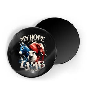 Christian Jesus God Elephant Donkey My Hope Is In The Lamb Magnet