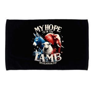 Christian Jesus God Elephant Donkey My Hope Is In The Lamb Microfiber Hand Towel