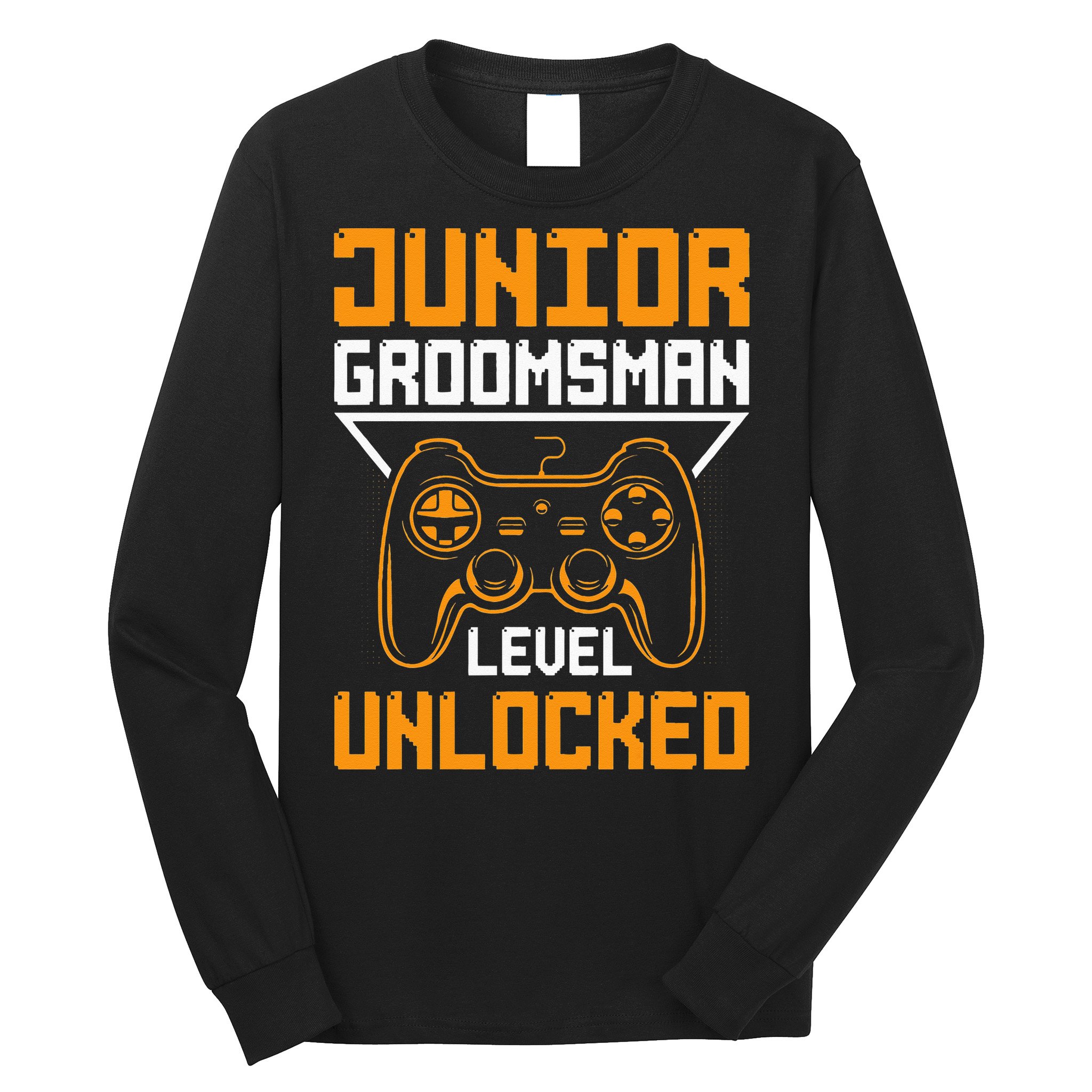Cute Junior Groomsman Gaming Wedding Party Jr Gift Long Sleeve Shirt