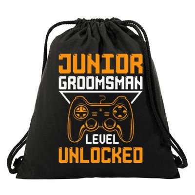 Cute Junior Groomsman Gaming Wedding Party Jr Gift Drawstring Bag