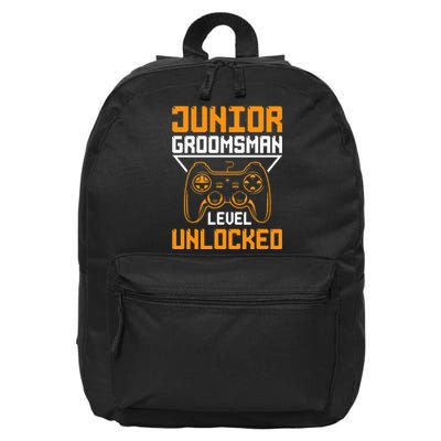 Cute Junior Groomsman Gaming Wedding Party Jr Gift 16 in Basic Backpack