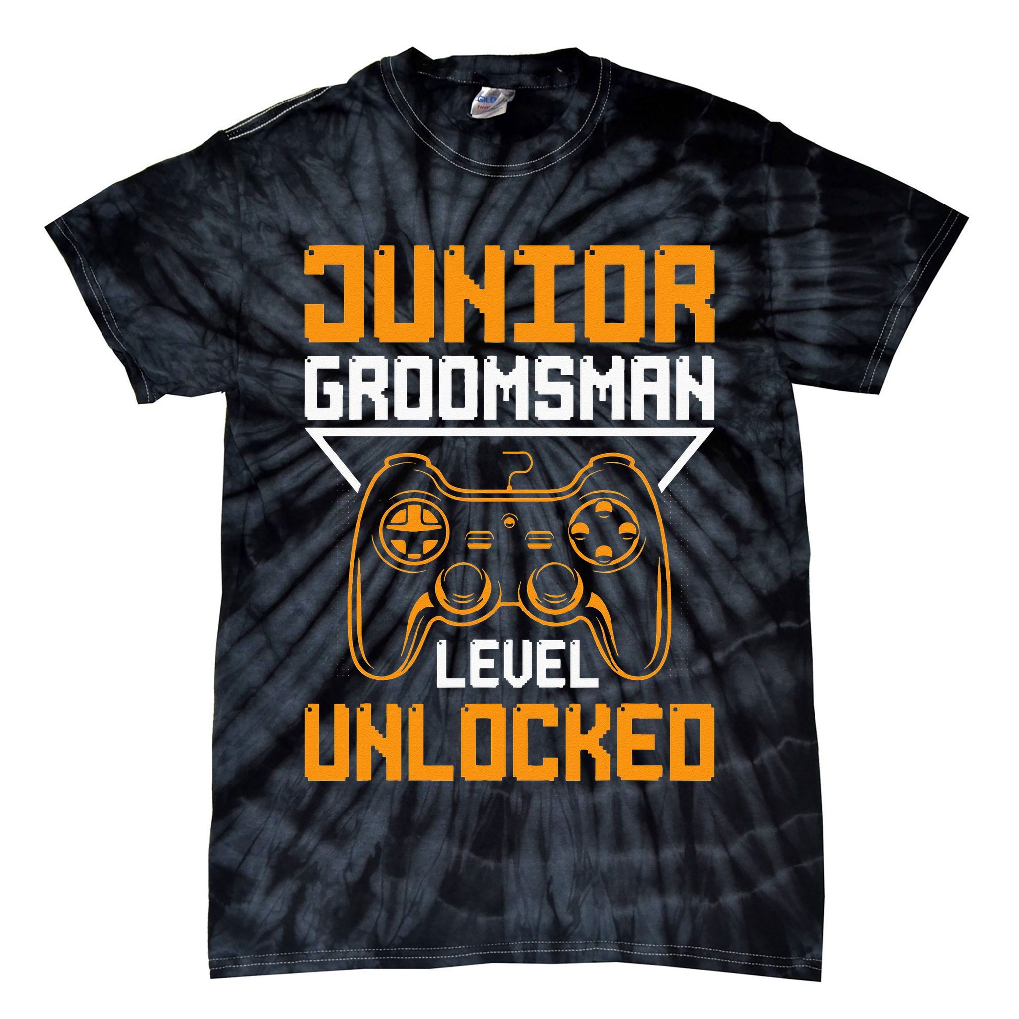 Cute Junior Groomsman Gaming Wedding Party Jr Gift Tie-Dye T-Shirt