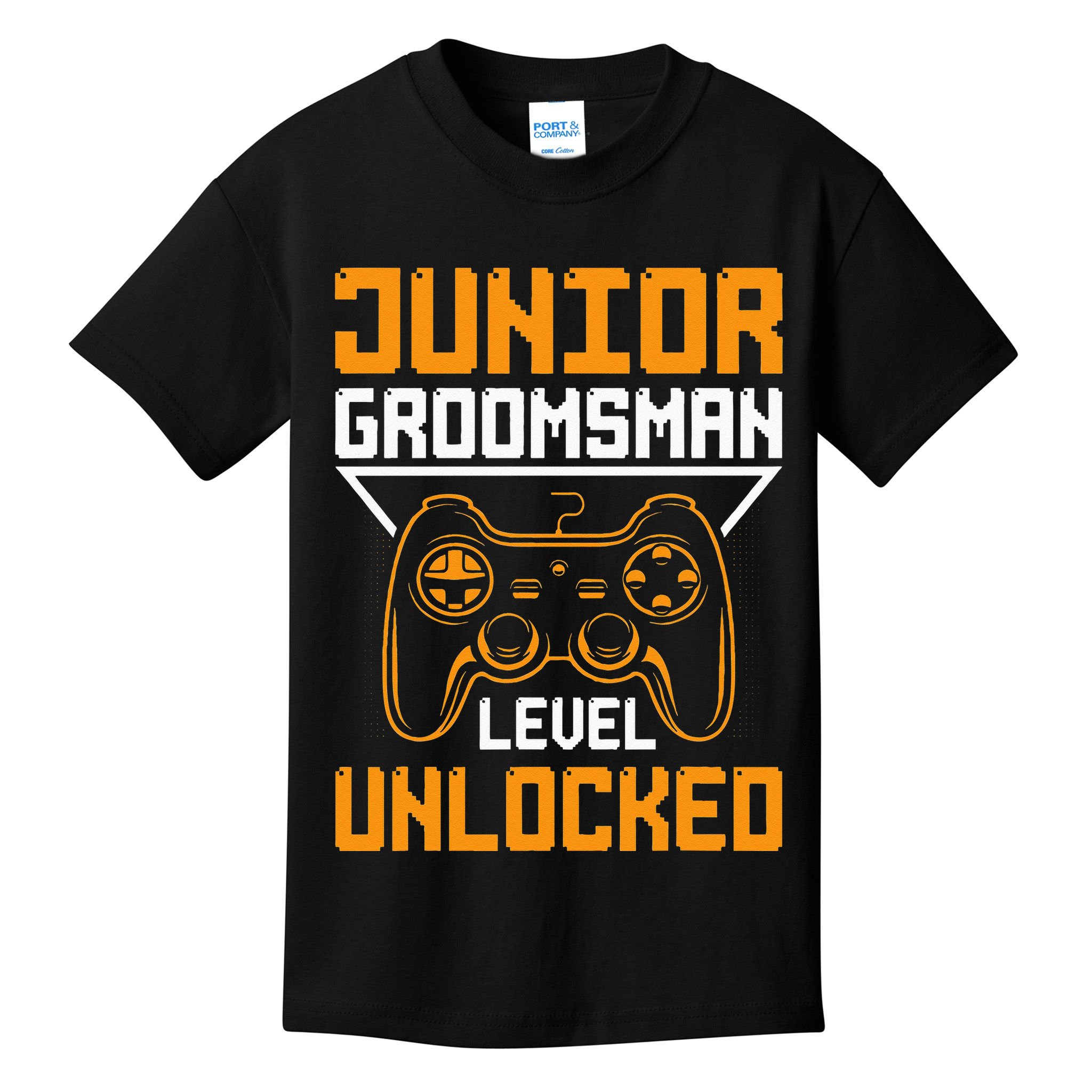Cute Junior Groomsman Gaming Wedding Party Jr Gift Kids T-Shirt