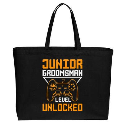 Cute Junior Groomsman Gaming Wedding Party Jr Gift Cotton Canvas Jumbo Tote