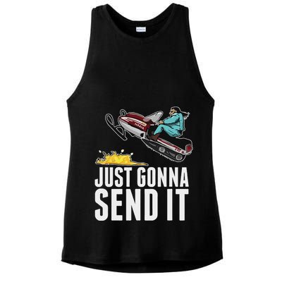 Cool Just Gonna Send It Ladies PosiCharge Tri-Blend Wicking Tank