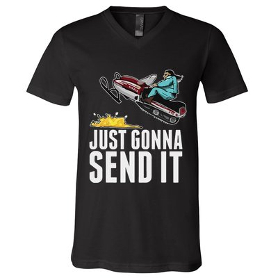 Cool Just Gonna Send It V-Neck T-Shirt