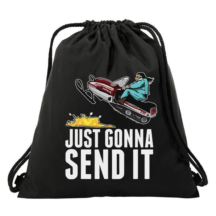 Cool Just Gonna Send It Drawstring Bag
