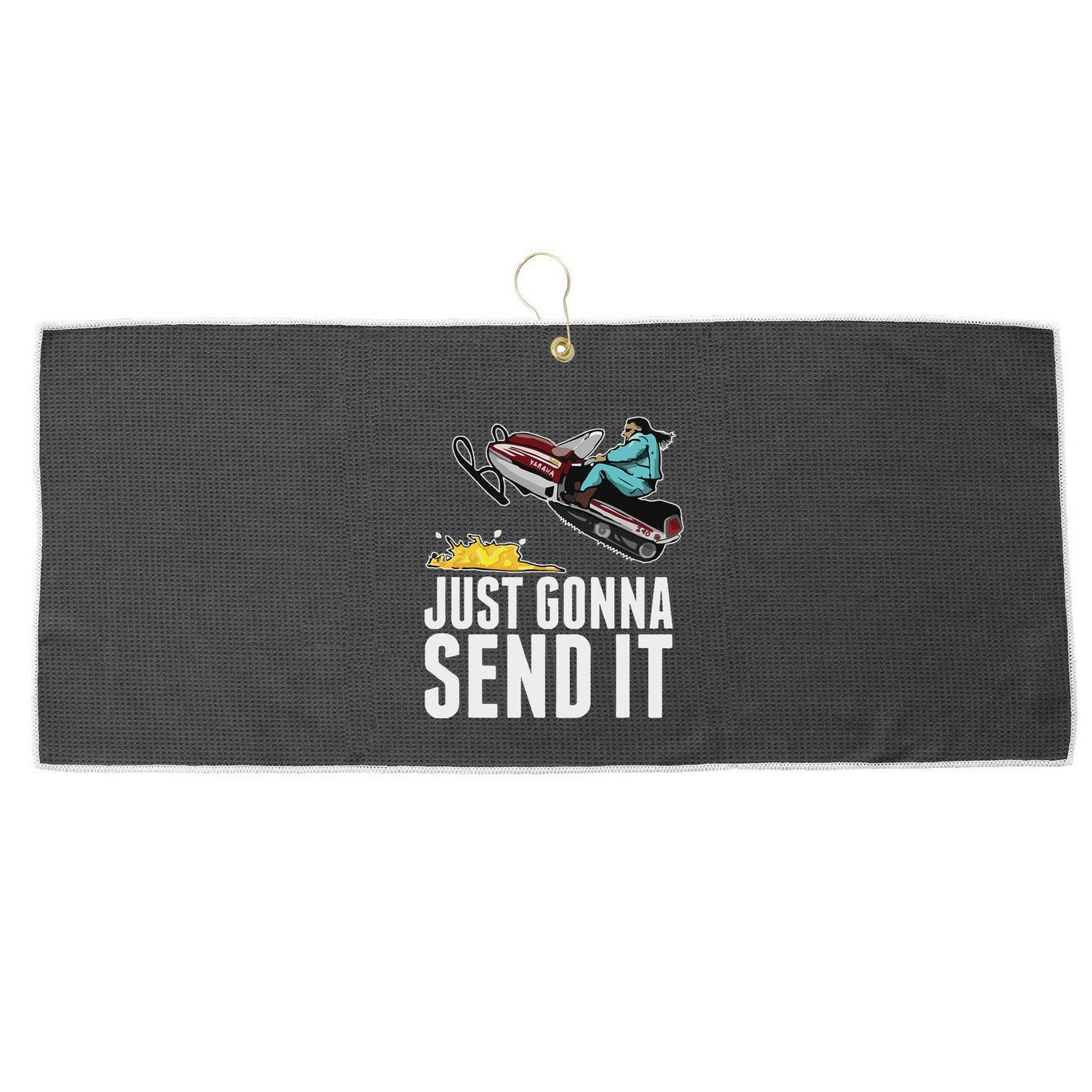 Cool Just Gonna Send It Large Microfiber Waffle Golf Towel