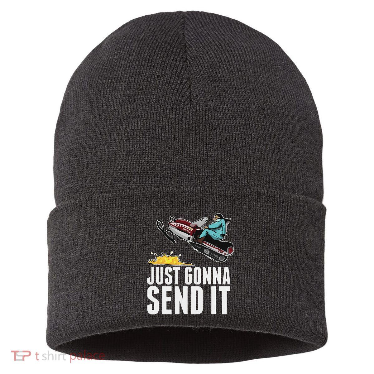 Cool Just Gonna Send It Sustainable Knit Beanie