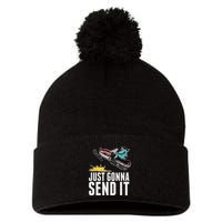 Cool Just Gonna Send It Pom Pom 12in Knit Beanie