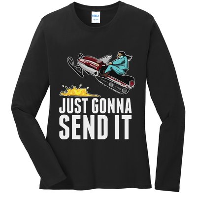 Cool Just Gonna Send It Ladies Long Sleeve Shirt