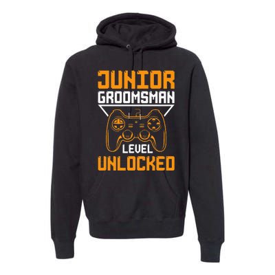 Cute Junior Groomsman Gaming Wedding Party Jr Gift Premium Hoodie