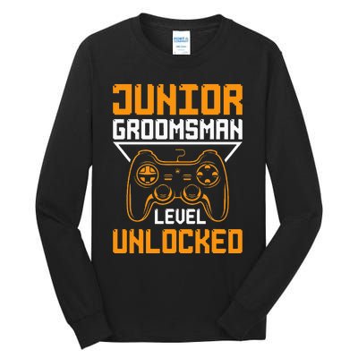 Cute Junior Groomsman Gaming Wedding Party Jr Gift Tall Long Sleeve T-Shirt