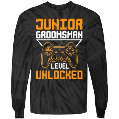 Cute Junior Groomsman Gaming Wedding Party Jr Gift Tie-Dye Long Sleeve Shirt