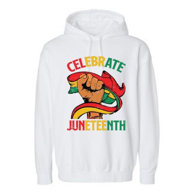 Celebrate Juneteenth Graphic Garment-Dyed Fleece Hoodie