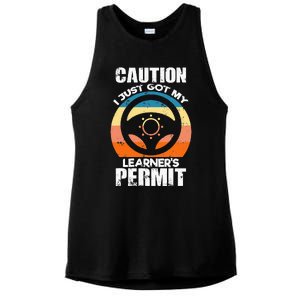 Caution Just Got My LearnerS Permit Apparel For New Drivers Ladies PosiCharge Tri-Blend Wicking Tank