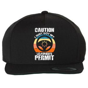 Caution Just Got My LearnerS Permit Apparel For New Drivers Wool Snapback Cap