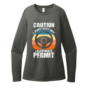 Caution Just Got My LearnerS Permit Apparel For New Drivers Womens CVC Long Sleeve Shirt