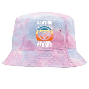 Caution Just Got My LearnerS Permit Apparel For New Drivers Tie-Dyed Bucket Hat