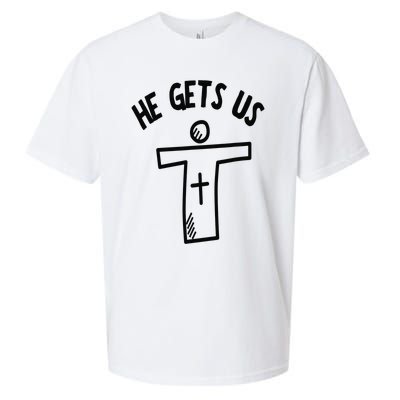 Christian JESUS HE GETS US Sueded Cloud Jersey T-Shirt