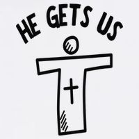 Christian JESUS HE GETS US Cooling Performance Crew T-Shirt