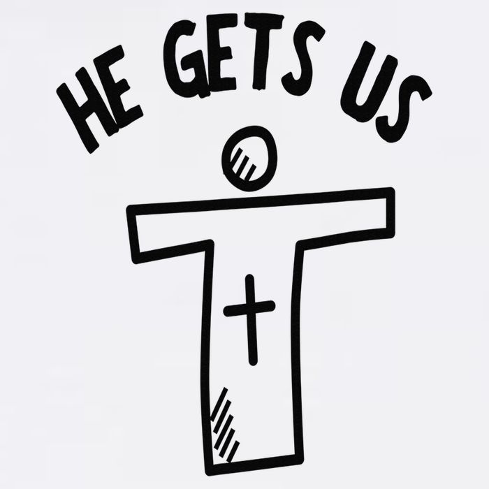 Christian JESUS HE GETS US Cooling Performance Crew T-Shirt