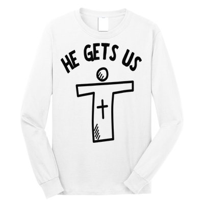 Christian JESUS HE GETS US Long Sleeve Shirt