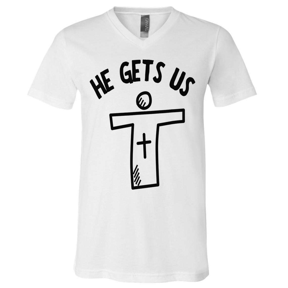 Christian JESUS HE GETS US V-Neck T-Shirt