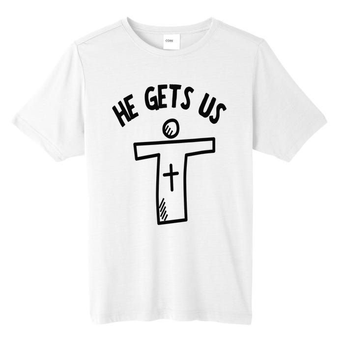 Christian JESUS HE GETS US Tall Fusion ChromaSoft Performance T-Shirt